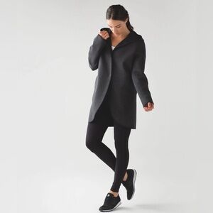 Lululemon gray hooded City Bound Wrap Jacket medium